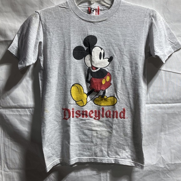 Vintage Disney Designs Disneyland Youth Shirt 14-16 Gray with Mickey Mouse - Picture 2 of 8